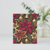 ブルゴーニュエレガント&金ゴールドポインセチアのスクラップブック紙 (スタンド正面)