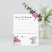 ブルゴーニュエレファントシャワー新しい親のアドバイスカード (スタンド正面)