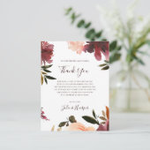 ブルゴーニュオレンジフローラ |ありがとうございます披露宴カード ポストカード (スタンド正面)