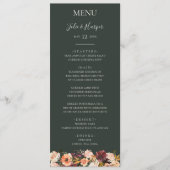 ブルゴーニュオレンジフローラ |グリーン結婚のディナーメニュー メニュー (正面)