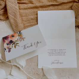 ブルゴーニュオレンジフローラ |ベージュサンキューカード サンキューカード