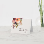 ブルゴーニュオレンジフローラ |ベージュサンキューカード サンキューカード (正面)