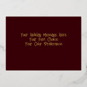 ブルゴーニュオーナメントハッピークリスマス 箔シーズンカード (裏面)