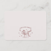 ブルゴーニュカクテル女性のカーボーイランジェリーサイズ挿入 エンクロージャーカード (裏面)