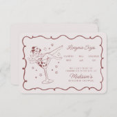 ブルゴーニュカクテル女性のカーボーイランジェリーサイズ挿入 エンクロージャーカード (正面/裏面)