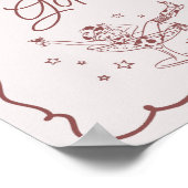 ブルゴーニュカクテル女性のカーボーイロデオカード&ギフト ポスター (角)