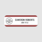 ブルゴーニュカスタムーの会社のロゴ従業員 名札 (正面)