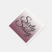 ブルゴーニュグラデーショングリッター60とサッシー60誕生日 スタンダードカクテルナプキン (角)