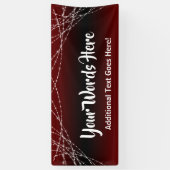 ブルゴーニュグラデーションー&ライトストリングス独自の文字を追加 横断幕 (縦)