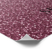 ブルゴーニュグリッターキンセアニラ15誕生日歓迎 ポスター (角)