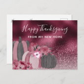 ブルゴーニュグリッターサンクスギビングホリデームービング 案内ポストカード (正面/裏面)
