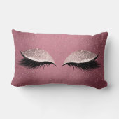 ブルゴーニュグリッターラッシュアイズバラメイクアップ睡眠 ランバークッション (裏面)