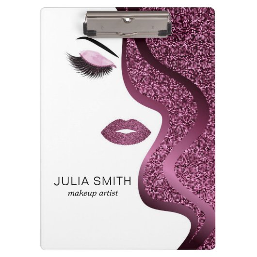 ブルゴーニュグリッター効果でメイク クリップボード (正面)