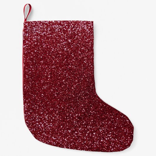 ブルゴーニュグリッター スモールクリスマスストッキング (正面)