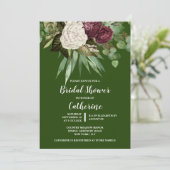  ブルゴーニュグリーンバラフローラダークムーディーグリーン  招待状 (スタンド正面)