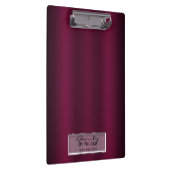 ブルゴーニュグロスシャインエレガントグラムパーソナライズされた クリップボード (右)