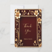 ブルゴーニュゴールデンフラワーズサンキューカード サンキューカード (正面)