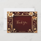 ブルゴーニュゴールデンフラワーズサンキューカード サンキューカード (正面)