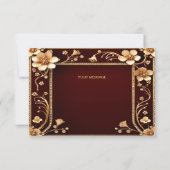 ブルゴーニュゴールデンフラワーズサンキューカード サンキューカード (裏面)