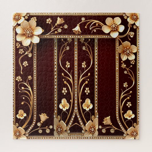 ブルゴーニュゴールデンフラワーズジグソーパズル ジグソーパズル (縦)