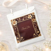 ブルゴーニュゴールデンフラワーズフィープバッグ フェイバーバッグ (クリップ留めされた状態)