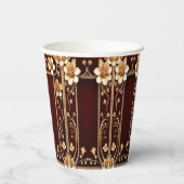 ブルゴーニュゴールデンフラワーズ紙カップ 紙コップ (裏面)