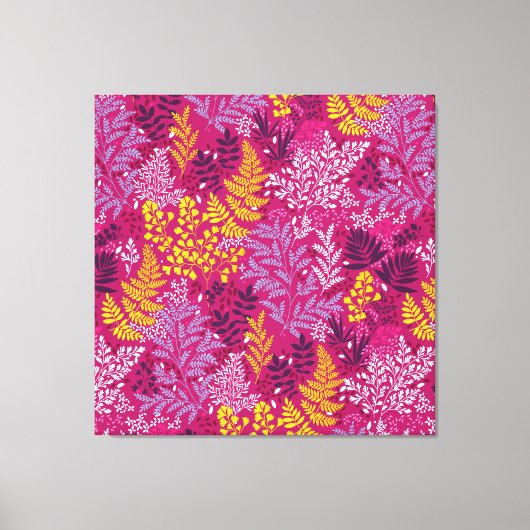 ブルゴーニュゴールデン秋の森葉の キャンバスプリント (正面)