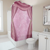 ブルゴーニュシアーピンクグリッターグラム シャワーカーテン (インサイチュ)