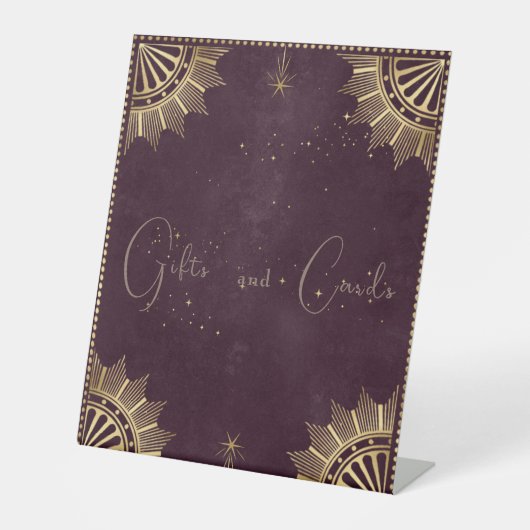 ブルゴーニュシテラルスターアンドムーンブライダルシャワー 台座サイン (正面)