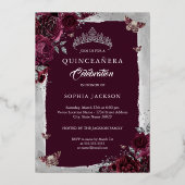 ブルゴーニュシルバーキンセアニェラフォトバラバタフライ 箔招待状 (裏面)