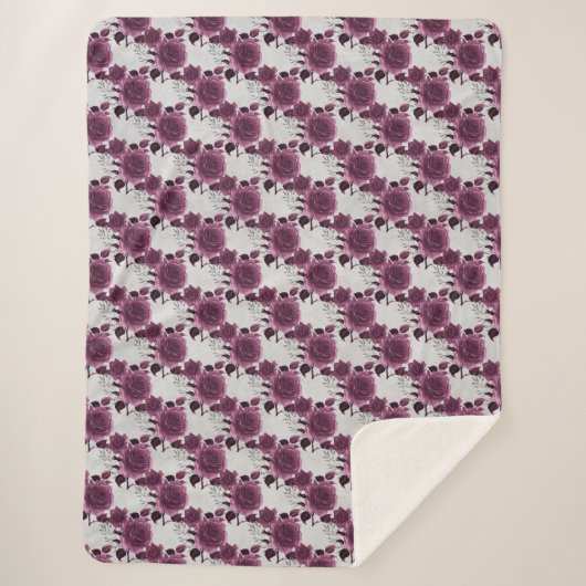 ブルゴーニュシルバーフローラ シェルパブランケット (正面)