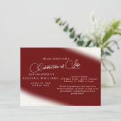 ブルゴーニュシンプルお祝いライフ招待状 招待状 (スタンド正面)