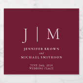 ブルゴーニュシンプルホワミニマルイドリンク結婚ズ ビールラベル (シングルラベル)