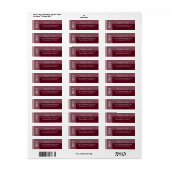 ブルゴーニュシンプルーモダンシックスクリプト ラベル (フルシート)