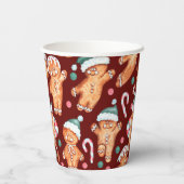 ブルゴーニュジンジャーブレッドマンホリデー紙カップセット 紙コップ (裏面)