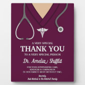 ブルゴーニュスクラブルスメディカルプロフェッショナルありがとう フォトプラーク (正面)