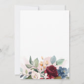 ブルゴーニュスクリプトフローラユーカリブライダルシャワー 招待状 (裏面)