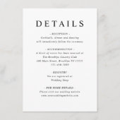 ブルゴーニュスタイリッシュダスティブルーフローラ結婚ズ詳細 エンクロージャーカード (正面)