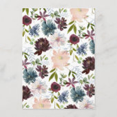 ブルゴーニュスタイリッシュダスティブルーフローラ結婚ズ詳細 エンクロージャーカード (裏面)