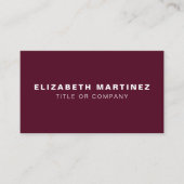 ブルゴーニュスタイリッシューワインマモダンルーンフロントとバック 名刺 (正面)