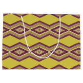 ブルゴーニュスタイリッシュー付き金ゴールド模様 ラージペーパーバッグ (裏面)