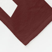 ブルゴーニュストライプーの複数の写真カスタムモノグラム フリースブランケット (角)