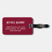 ブルゴーニュストライプーモノグラムラゲージタグ男性へ ラゲッジタグ (裏面横)