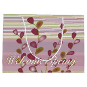 ブルゴーニュストライプー付き模様 ラージペーパーバッグ (裏面)