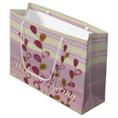 ブルゴーニュストライプー付き模様 ラージペーパーバッグ (正面アングル)