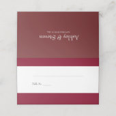 ブルゴーニュストライプ披露宴座席表 プレイスカード (外部開封)