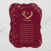 ブルゴーニュスパークルシーティングテーブルプランの座席 招待状 (正面/裏面)