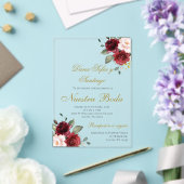 ブルゴーニュスペインのス結婚アクリル招待状 アクリル招待状 (インサイチュ (ウェディング))