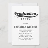 ブルゴーニュスポーツタイポグラフィ卒業党インビタ 招待状 (正面)