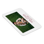 ブルゴーニュタイポグラフィウェディング日付写真を保存 マグネット (右側)